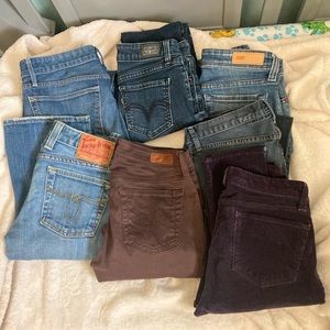 BUNDLE 7 BRANDED JEANS SIZE 25-26 GUC OFFERS WELCOME! Must GO!